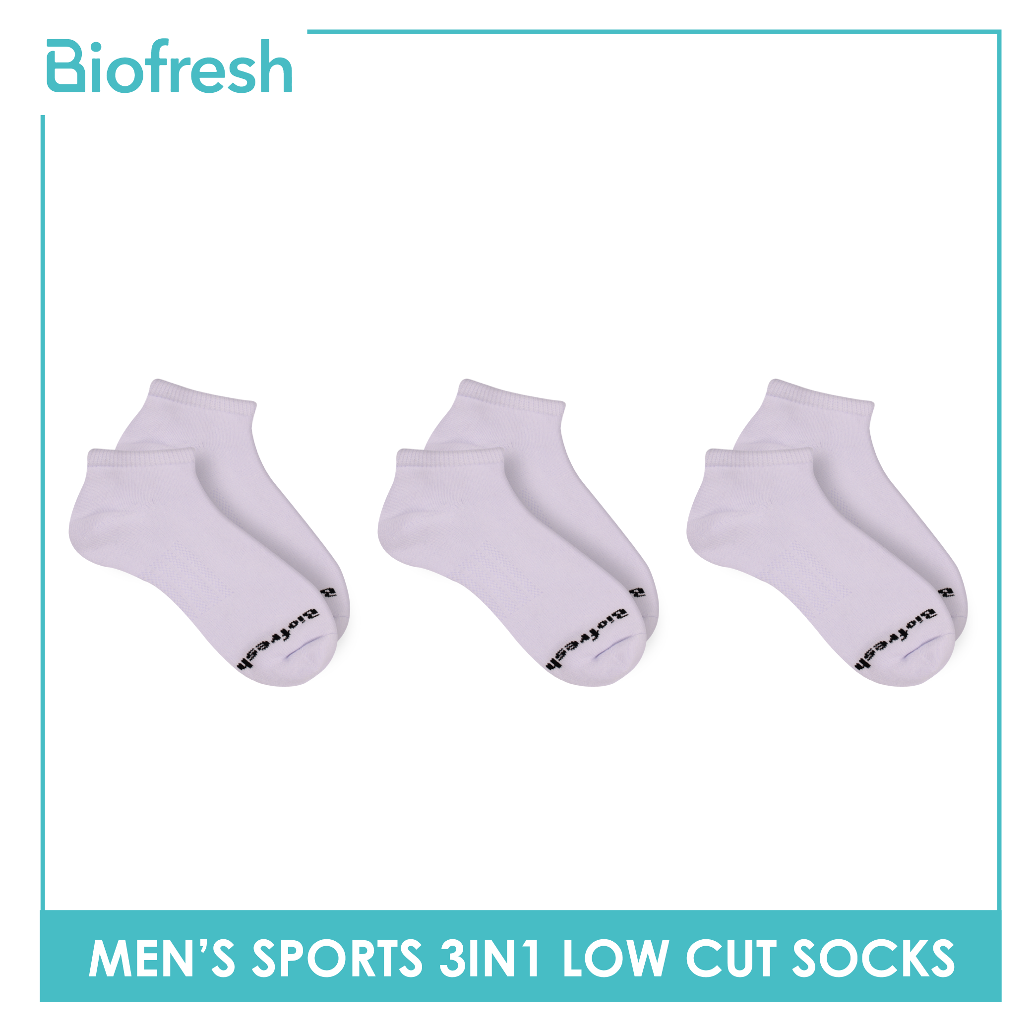 Biofresh Men's OVERRUNS Antimicrobial Thick Sports Socks 3 pairs in a pack BMRGCO1 (6671313502313)