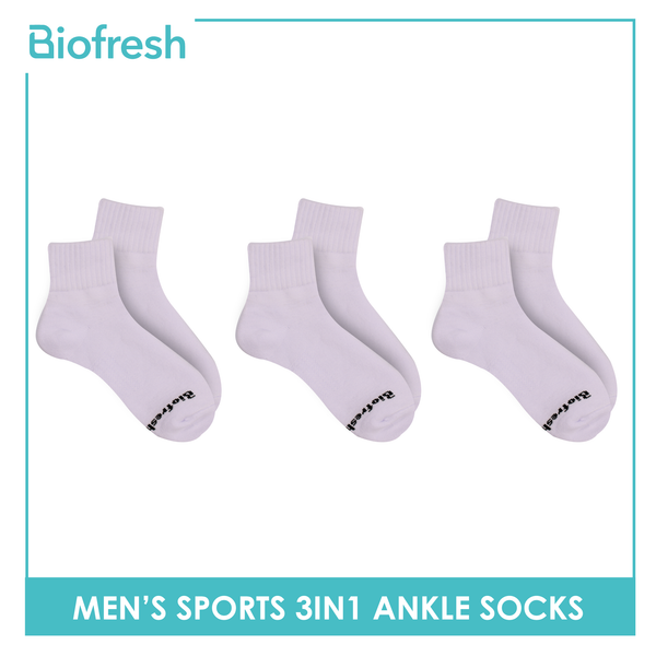 Biofresh Men's OVERRUNS Antimicrobial Thick Sports Socks 3 pairs in a pack BMRGCO1 (6671313502313)