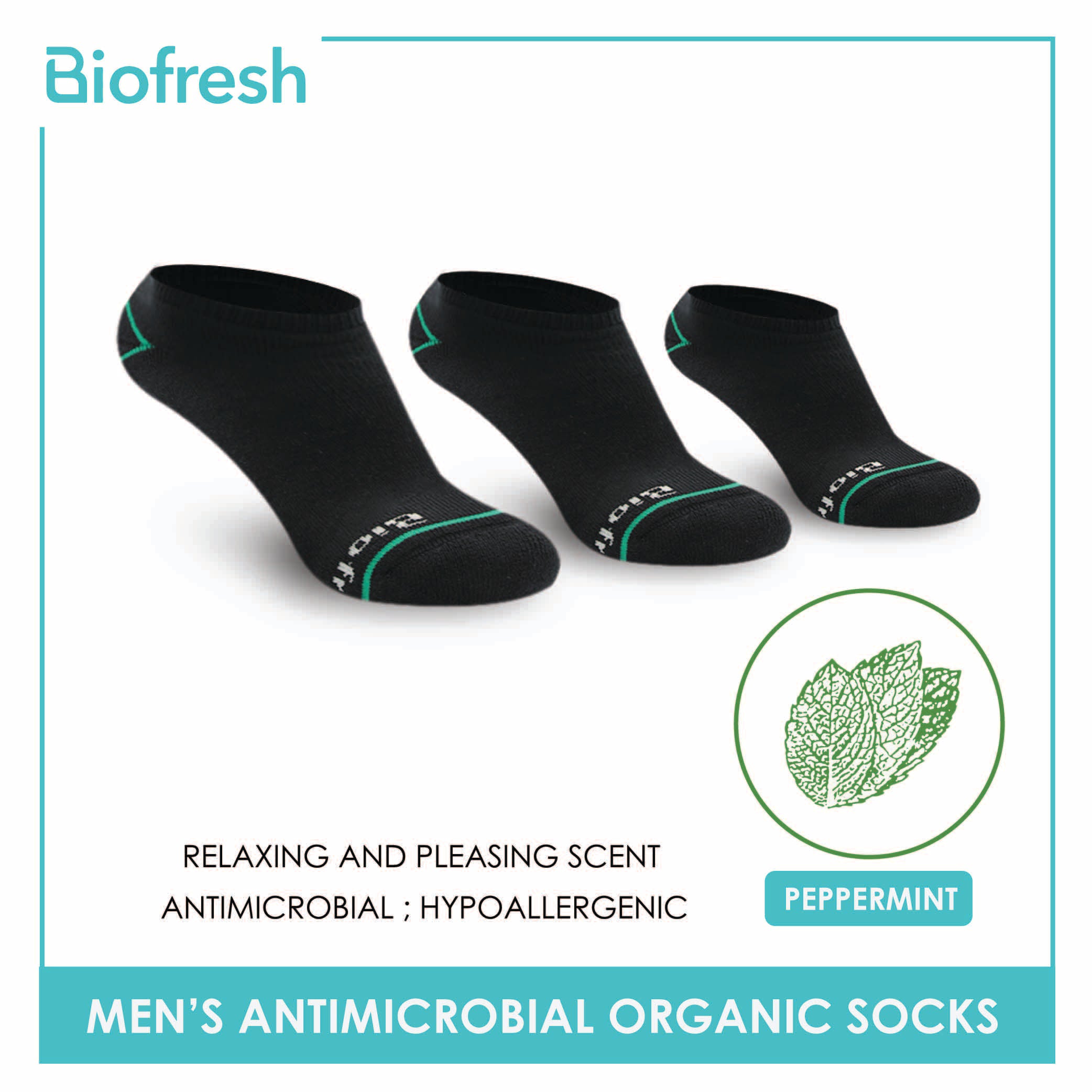 Biofresh Men’s Organic Scent Cotton Low Cut Thick Sports Socks 3 pairs in a pack RMSG1104 (6655717605481)