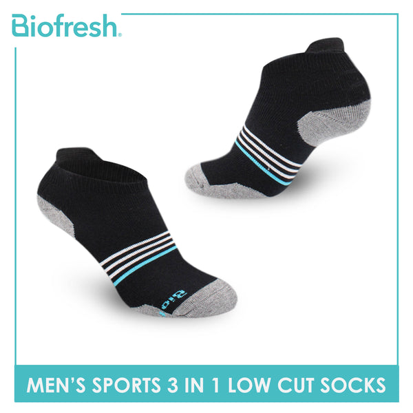 Biofresh Men’s Cotton Thick Sports Low Cut Socks 3 pairs in a pack RMSG2406
