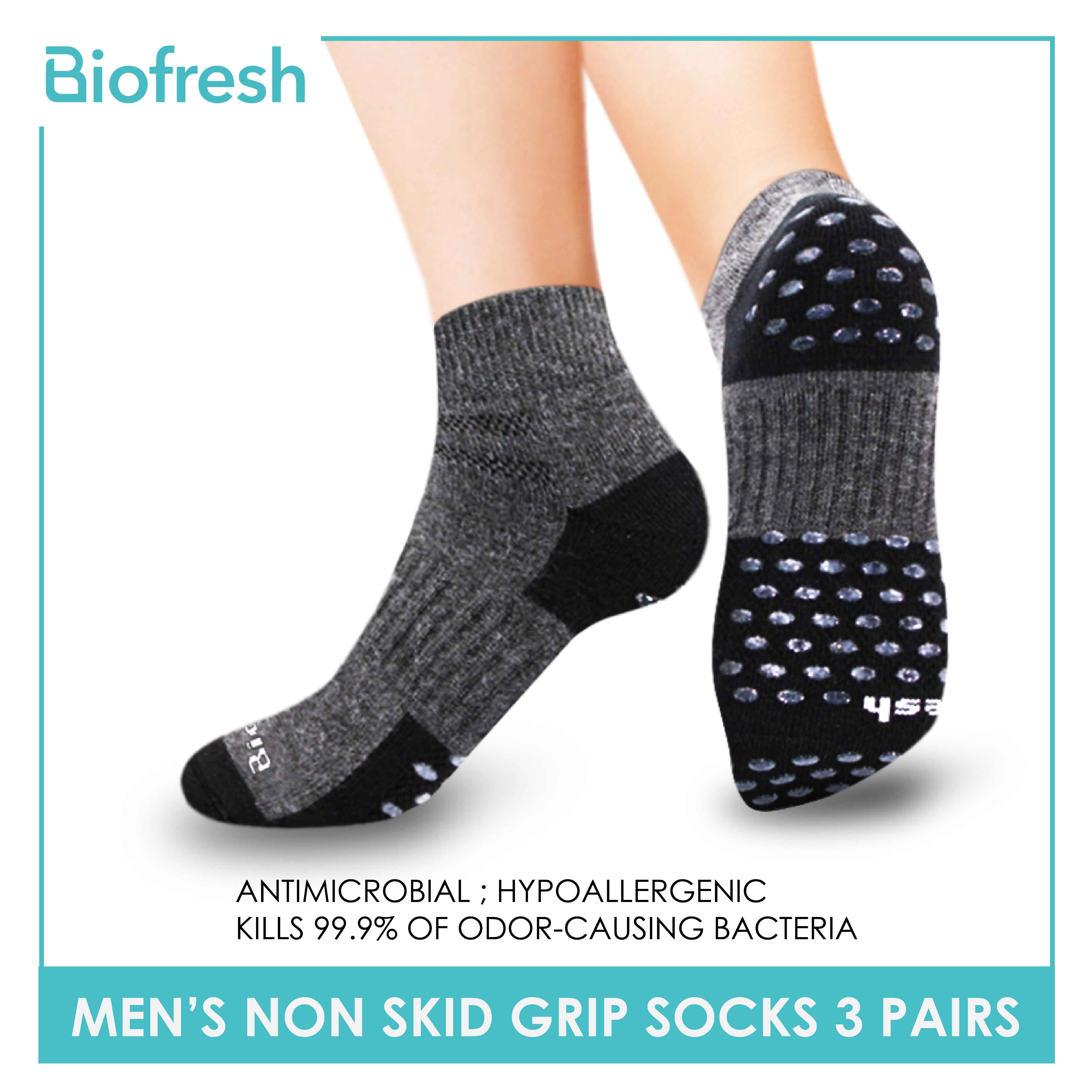 Men's Pilates Non-Slip Grip Socks - Grey