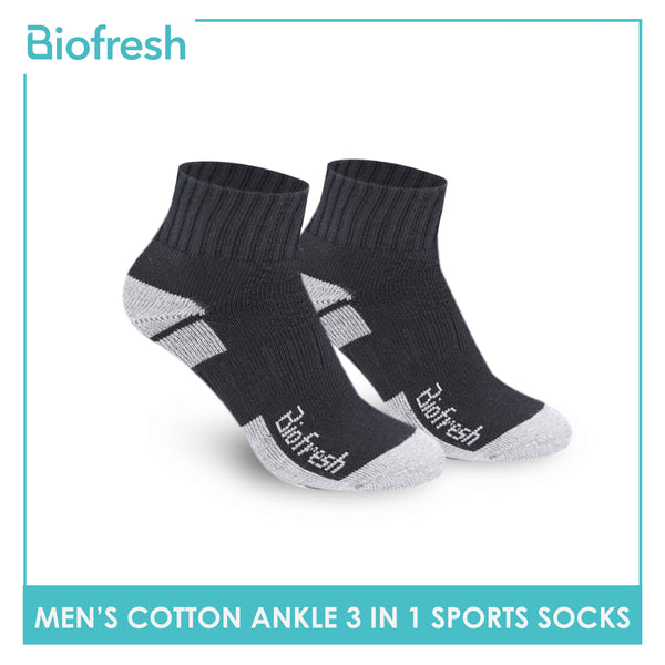 Biofresh Men's Cotton Ankle Thick Sports Socks 3 pairs in a pack RMSS06 (Limited Time Offer) (6657250623593)
