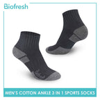 Biofresh Men's Cotton Ankle Thick Sports Socks 3 pairs in a pack RMSS06 (Limited Time Offer) (6657250623593)