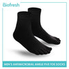 Biofresh Men's Antimicrobial Five Toe Ankle Sports Socks 1 pair RMTS4
