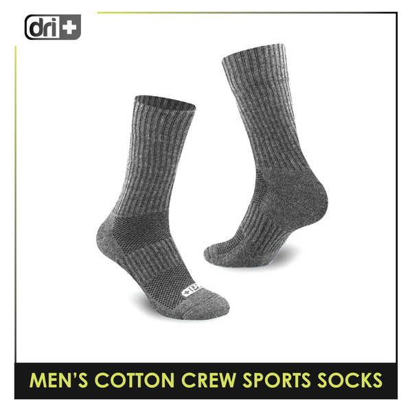 Dri Plus DMM0401 Men's Thick Cotton Crew Sports Socks 1 pair (4807665352809)