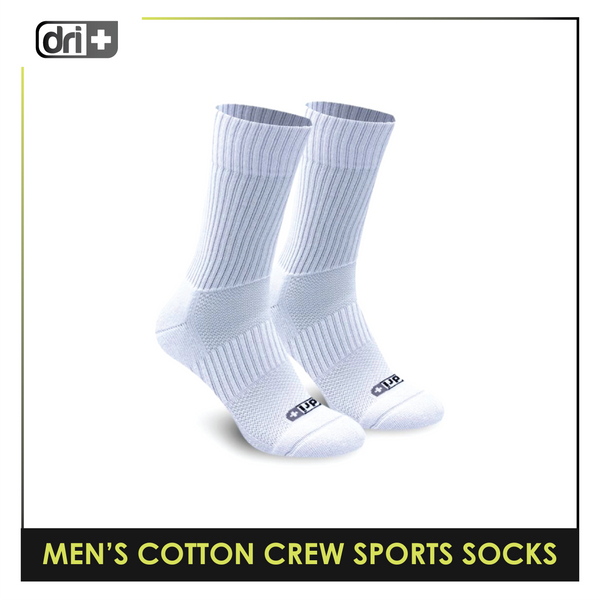 Dri Plus DMM0401 Men's Thick Cotton Crew Sports Socks 1 pair (4807665352809)
