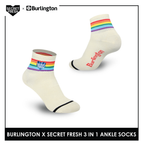 Burlington SFBMCEG1101 Mens' Cotton Lite Casual Ankle socks X Secret Fresh Pack of 3 (6600155168873)