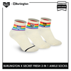 Burlington SFBMCEG1101 Men's Cotton Lite Casual Ankle socks X Secret Fresh Pack of 3