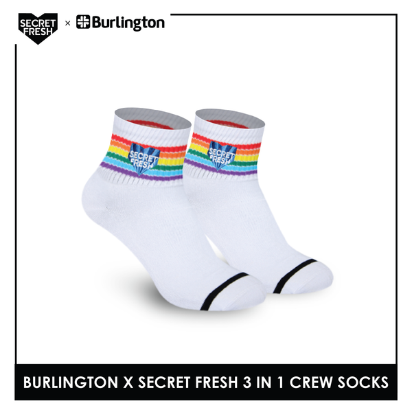 Burlington SFBMCEG1105 Mens' Cotton Lite Casual Ankle socks X Secret Fresh Pack of 3 (6600160542825)