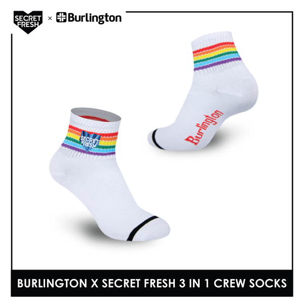 Burlington SFBMCEG1105 Mens' Cotton Lite Casual Ankle socks X Secret Fresh Pack of 3 (6600160542825)