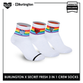Burlington SFBMCEG1105 Mens' Cotton Lite Casual Ankle socks X Secret Fresh Pack of 3 (6600160542825)
