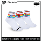 Burlington SFBMCEG1105 Mens' Cotton Lite Casual Ankle socks X Secret Fresh Pack of 3 (6600160542825)