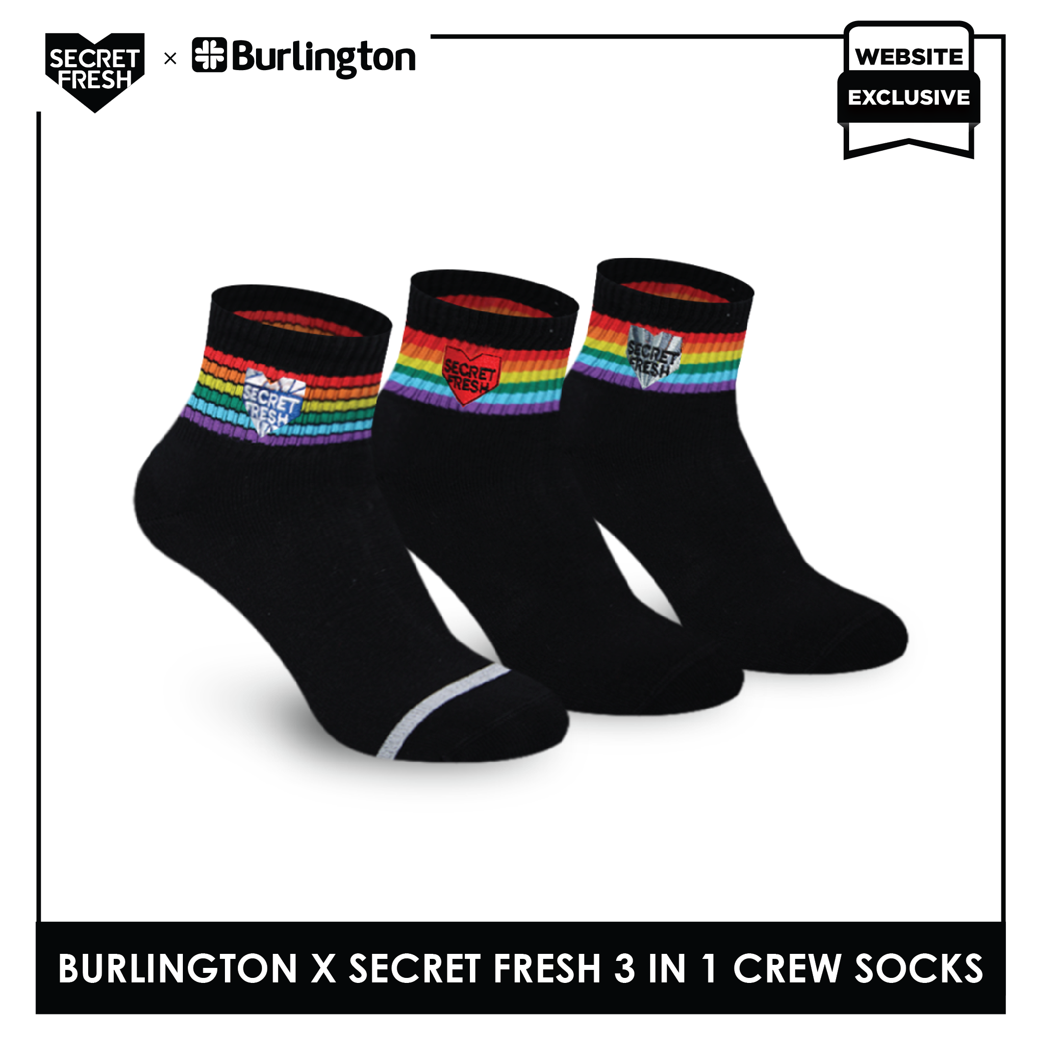Burlington SFBMCEG1107 Mens' Cotton Lite Casual Ankle socks X Secret Fresh Pack of 3 (6600164638825)
