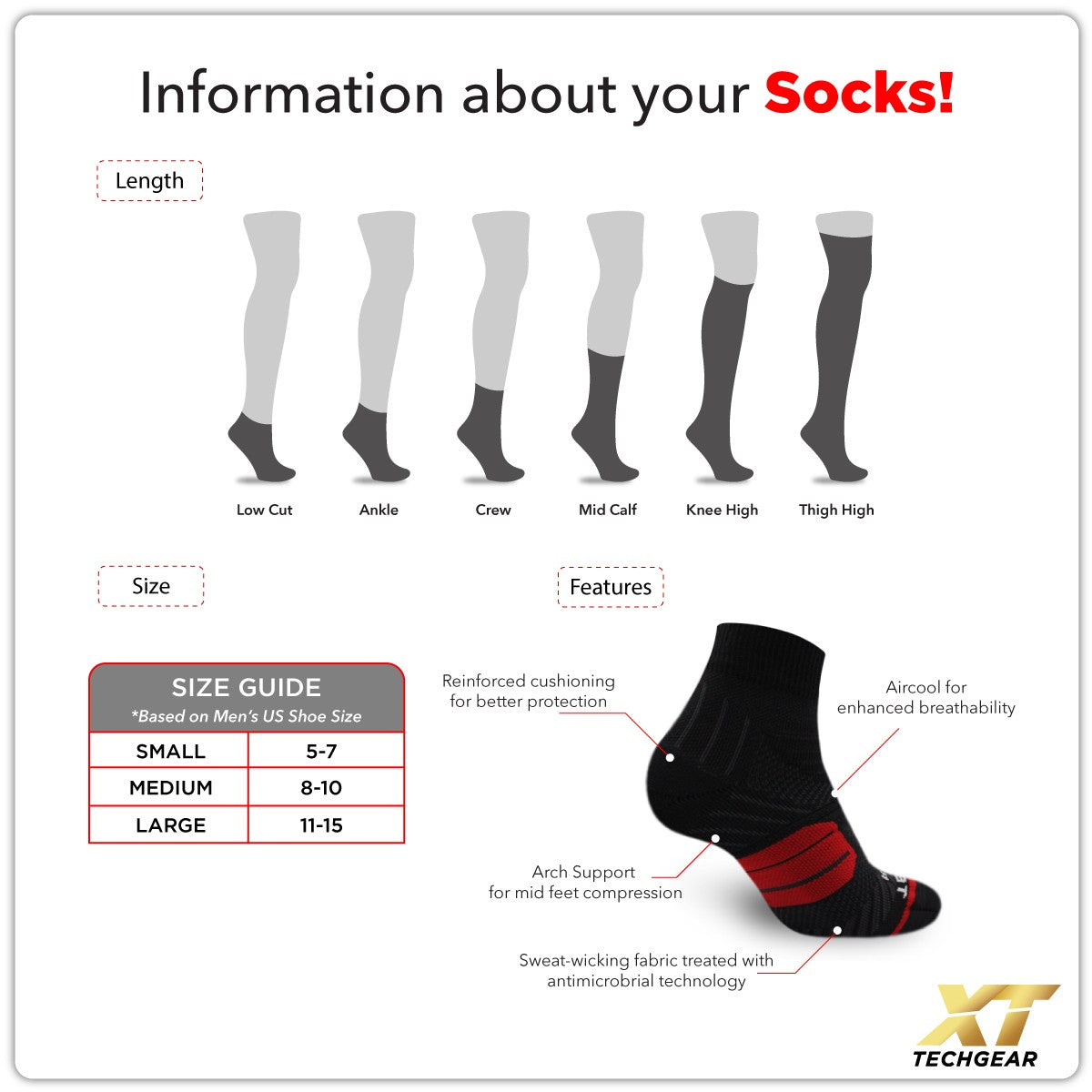 Burlington Men’s TechGear Flexion X-Trainer Extreme Performance Low Cut Socks 1 pair TGMX2401