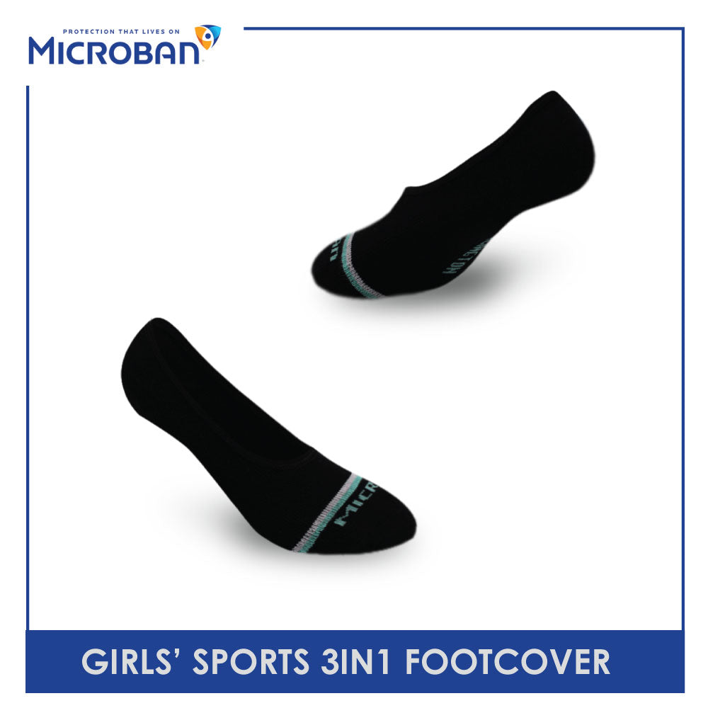 Microban Girls’ Cotton Thick Sports Foot Cover 3 pairs in a pack VGSFG1