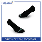 Microban Girls’ Cotton Thick Sports Foot Cover 3 pairs in a pack VGSFG1