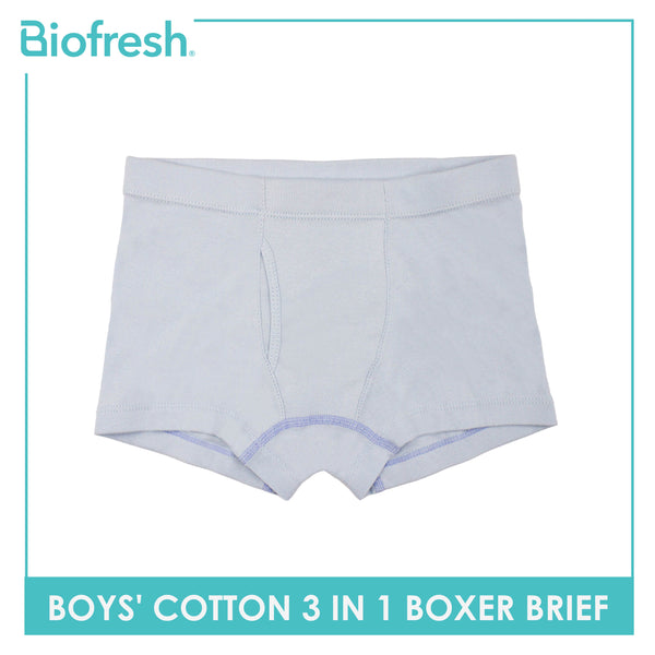 Biofresh Boys' Antimicrobial Cotton Boxer Brief 3 pieces in a pack UCBBG13