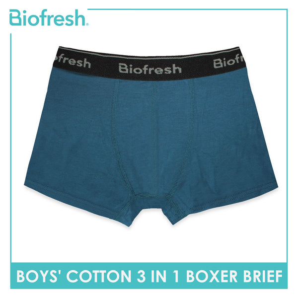 Biofresh Boys' Antimicrobial Cotton Boxer Brief 3 pieces in a pack UCBBG14