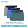Biofresh Boys' Antimicrobial Seamless Boxer Brief 3 pieces in a pack UCBBG16