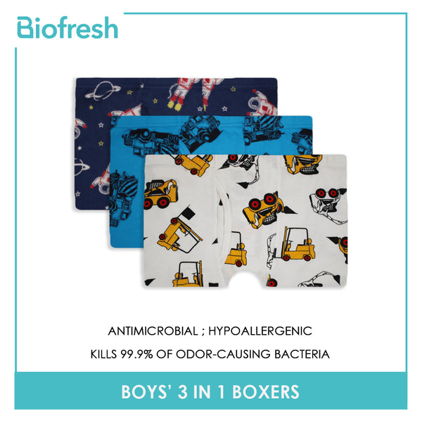 Biofresh Boys' Antimicrobial Boxer Briefs 3 pieces in a pack UCBBG2103