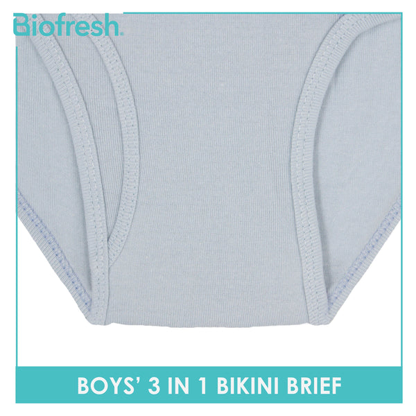Biofresh Boys' Antimicrobial Cotton Bikini Brief 3 pieces in a pack UCBCG19