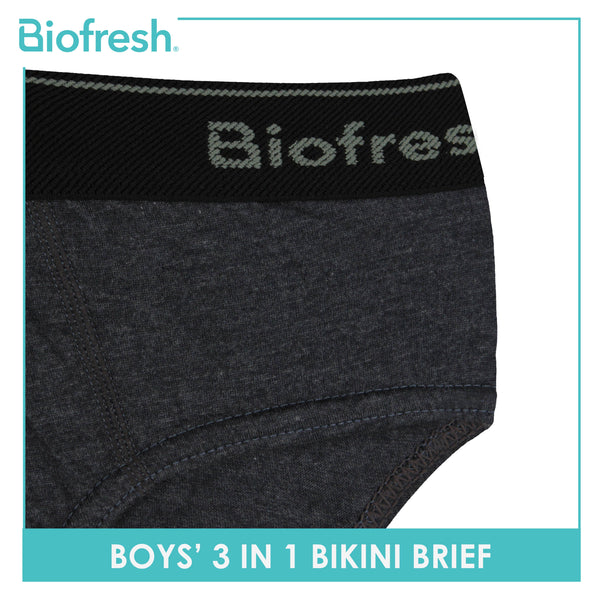 Biofresh Boys' Antimicrobial Cotton Bikini Brief 3 pieces in a pack UCBCG21