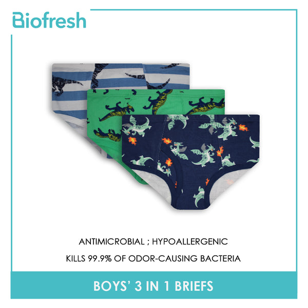 Biofresh Boys' Antimicrobial  Briefs 3 pieces in a pack UCBCG2103