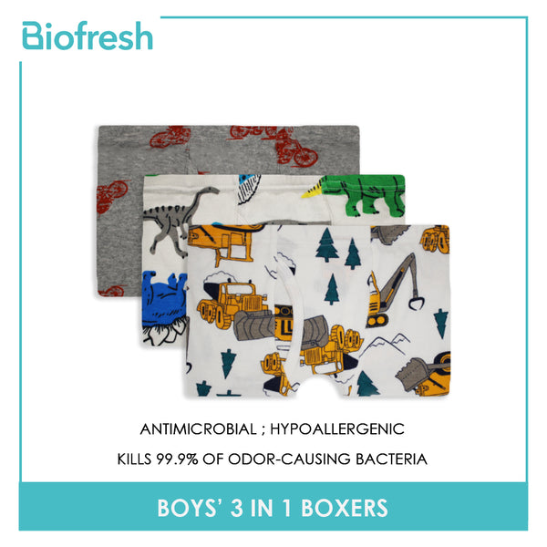 Biofresh Boys' Antimicrobial Boxer Brief 3 pieces in a pack UCBBG2101