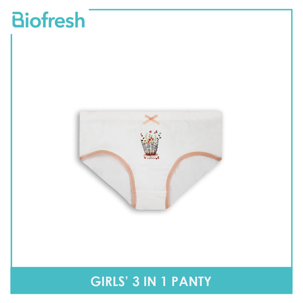 Biofresh Girls' Antimicrobial Panty 3 pieces in a pack UGPKG2303