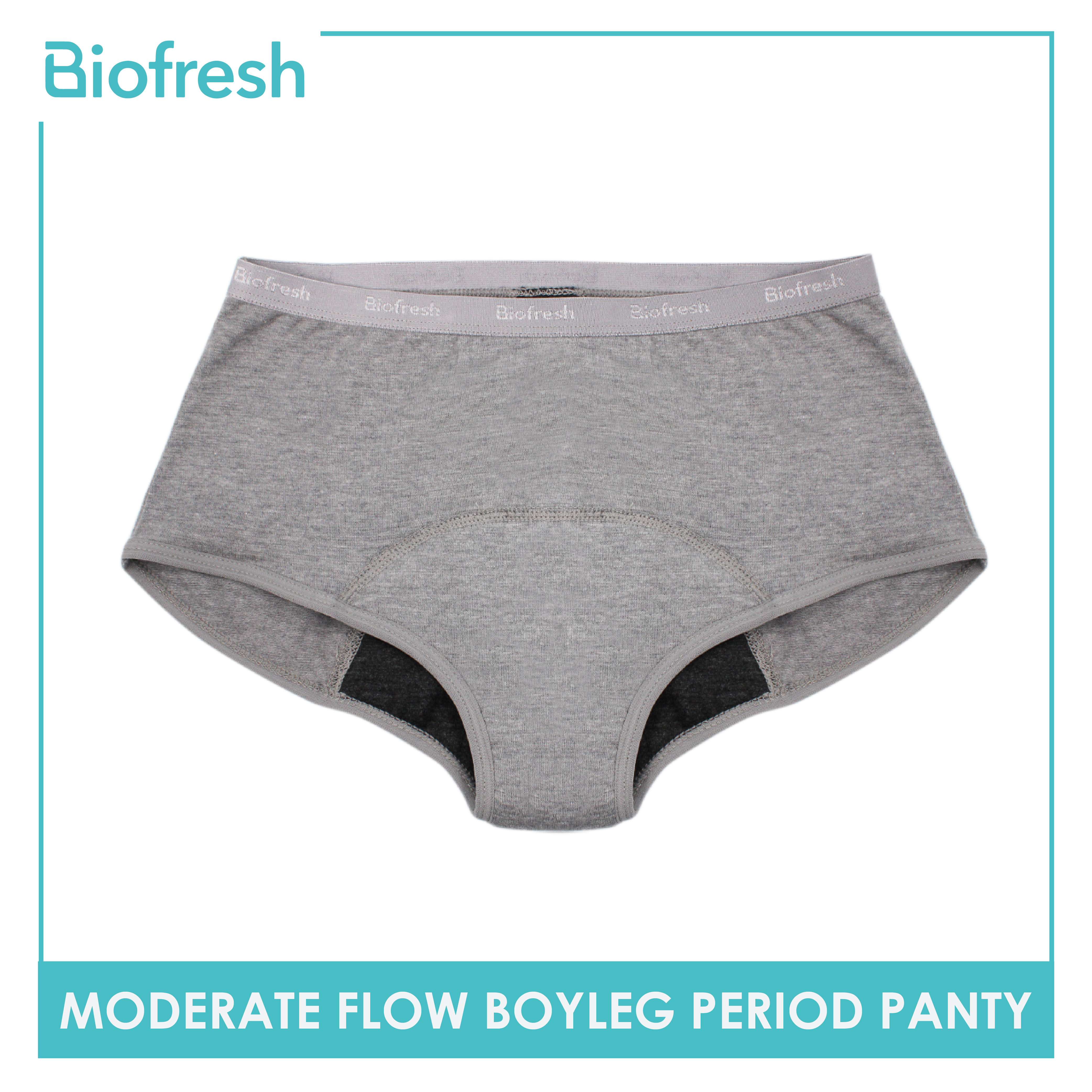 Biofresh Ladies' 4 Layers Moderate Flow Leak Proof Menstrual Boyleg Period  Panty, Women's Fashion, Undergarments & Loungewear on Carousell