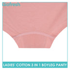 Biofresh Ladies' Antimicrobial Cotton Boyleg Panty 3 pieces in a pack ULPBG13