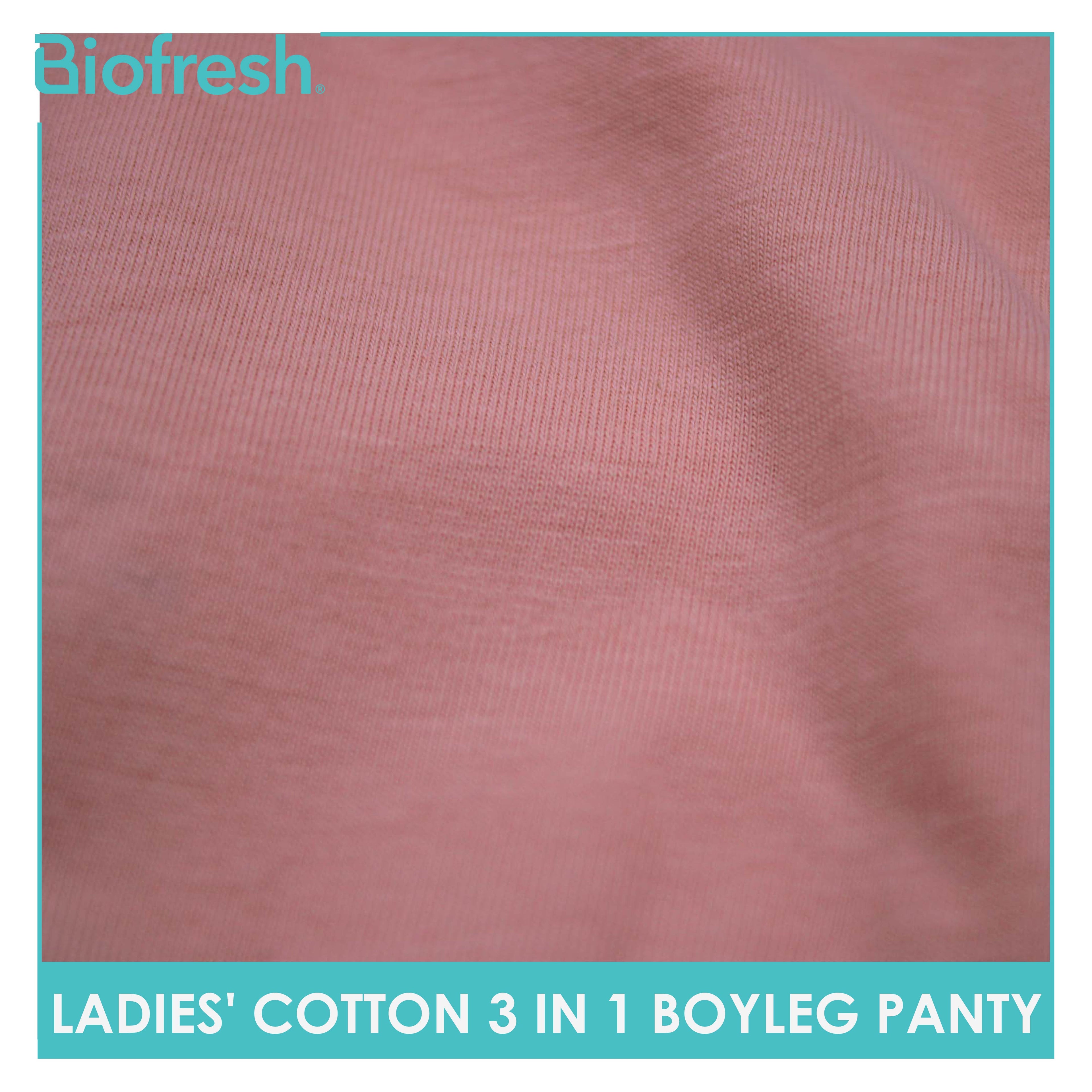 Biofresh Ladies' Antimicrobial Cotton Boyleg Panty 3 pieces in a pack ULPBG13