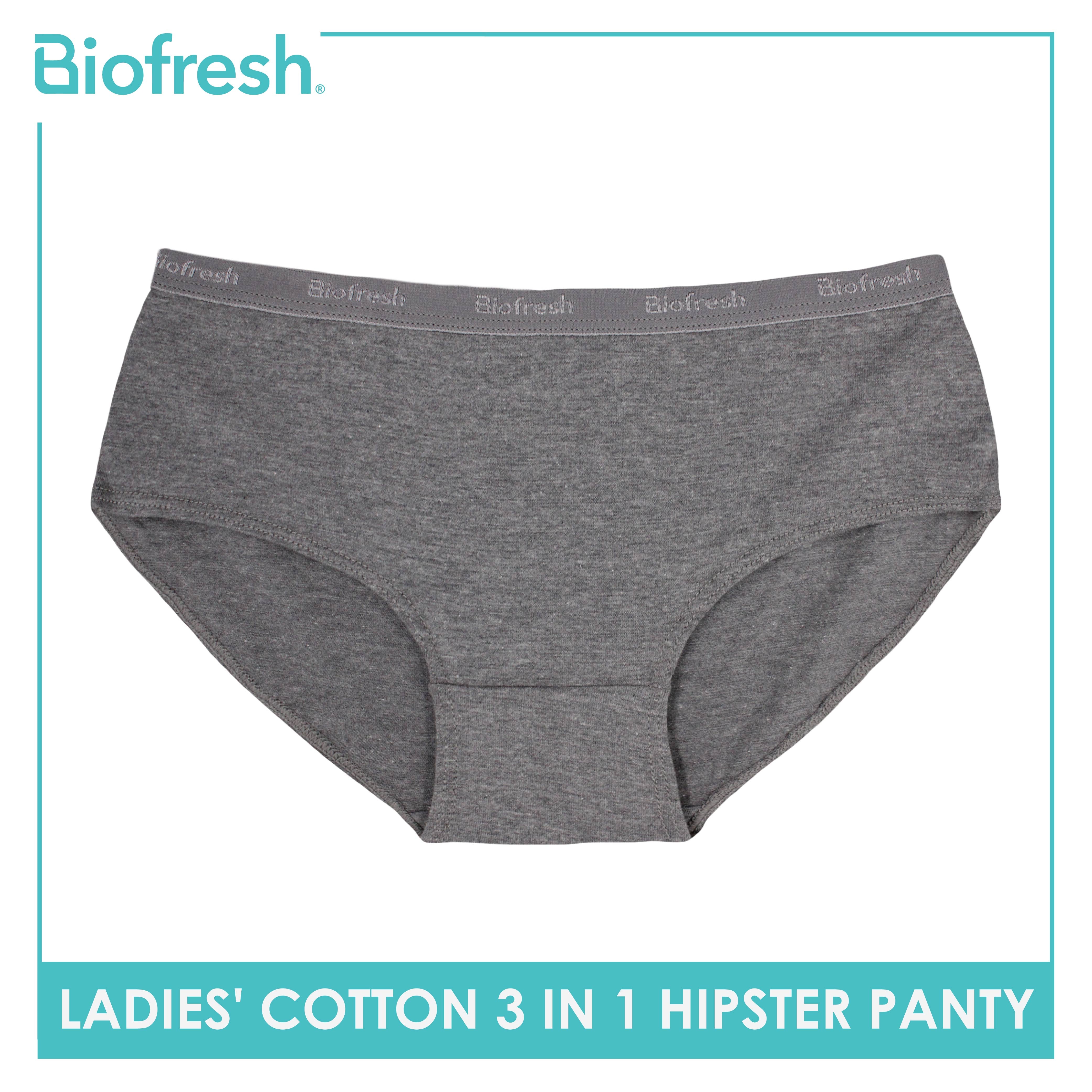 100% Cotton Hipster Panty Pack (Pack of 3) - D011 - Solid