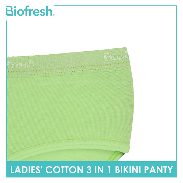 Biofresh Ladies' Antimicrobial Cotton Bikini Panty 3 pieces in a pack ULPKG29