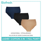 Biofresh Ladies' Antimicrobial Cotton Full Panty 3 pieces in a pack ULPRG1
