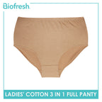 Biofresh Ladies' Antimicrobial Cotton Full Panty 3 pieces in a pack ULPRG1