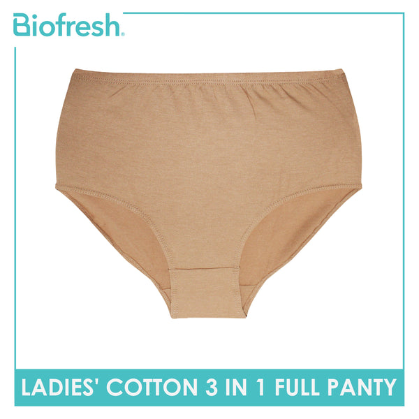 Biofresh Ladies' Antimicrobial Cotton Full Panty 3 pieces in a pack ULPRG1