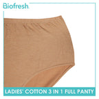 Biofresh Ladies' Antimicrobial Cotton Full Panty 3 pieces in a pack ULPRG1