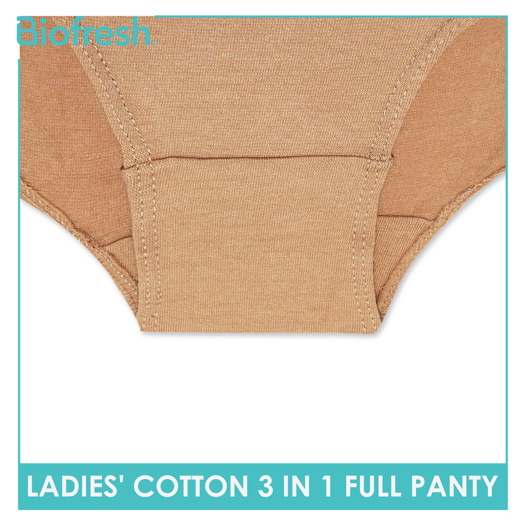 Biofresh Ladies' Antimicrobial Cotton Full Panty 3 pieces in a pack ULPRG1