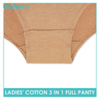 Biofresh Ladies' Antimicrobial Cotton Full Panty 3 pieces in a pack ULPRG1