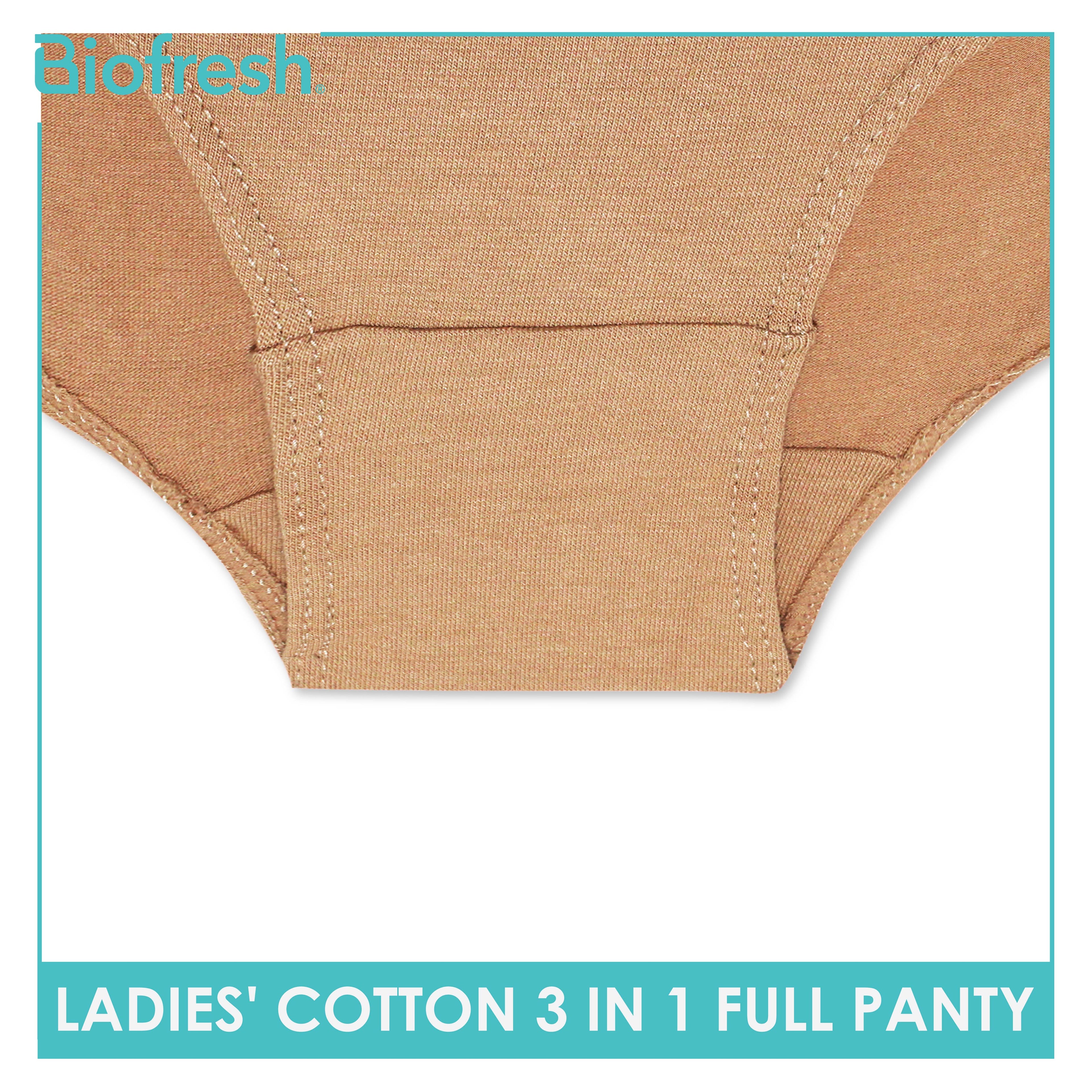 Biofresh Ladies' Antimicrobial Cotton Full Panty 3 pieces in a pack ULPRG1