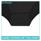 Biofresh Ladies' Antimicrobial Cotton Full Panty 3 pieces in a pack ULPRG1
