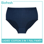 Biofresh Ladies' Antimicrobial Cotton Full Panty 3 pieces in a pack ULPRG1
