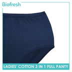 Biofresh Ladies' Antimicrobial Cotton Full Panty 3 pieces in a pack ULPRG1
