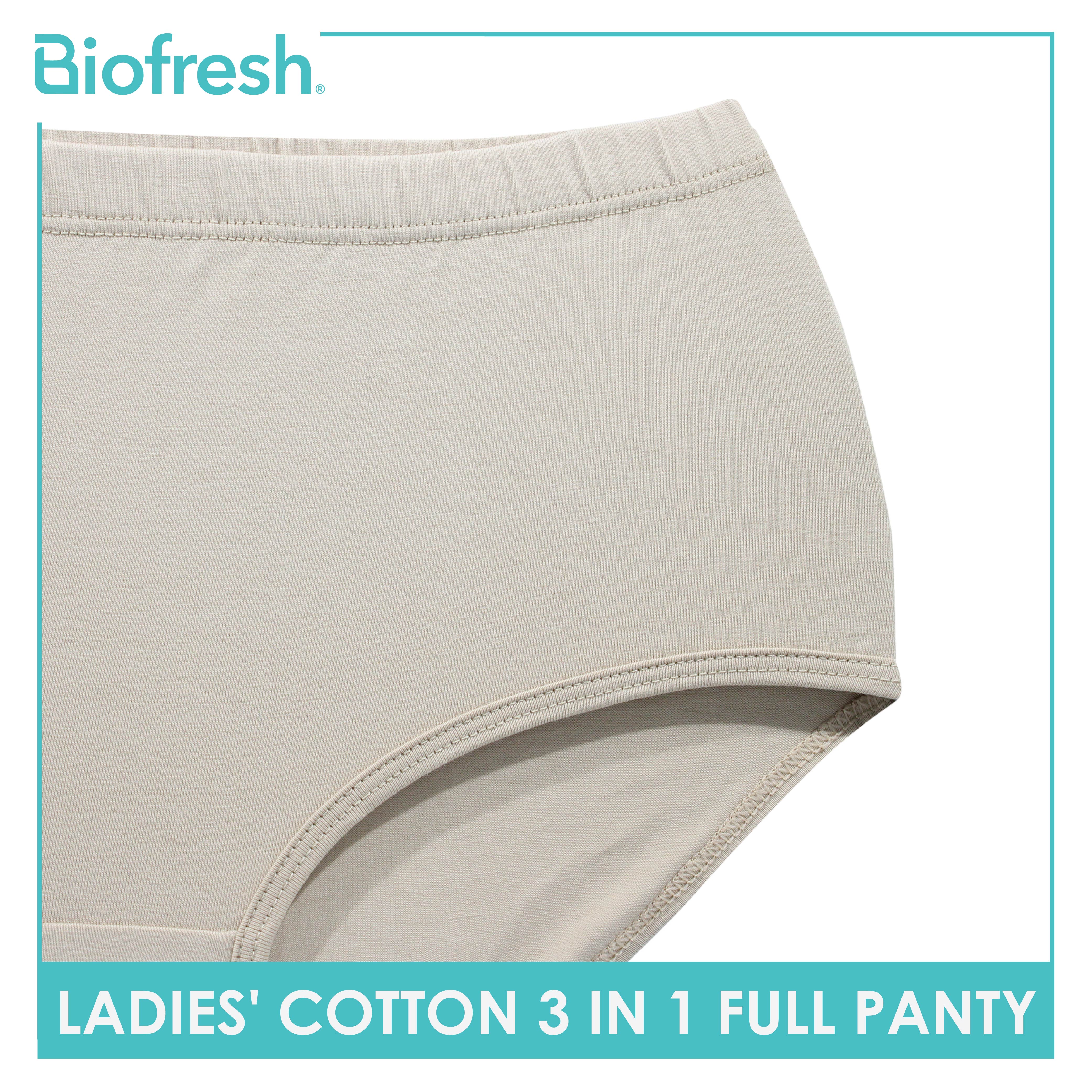 ♪Biofresh Ladies' Antimicrobial Cotton Rich Boyleg Panty 3 pieces