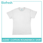 Biofresh Ladies' Antimicrobial Cotton Premium Slim Fit Roundneck Shirt 1 piece ULSR0401