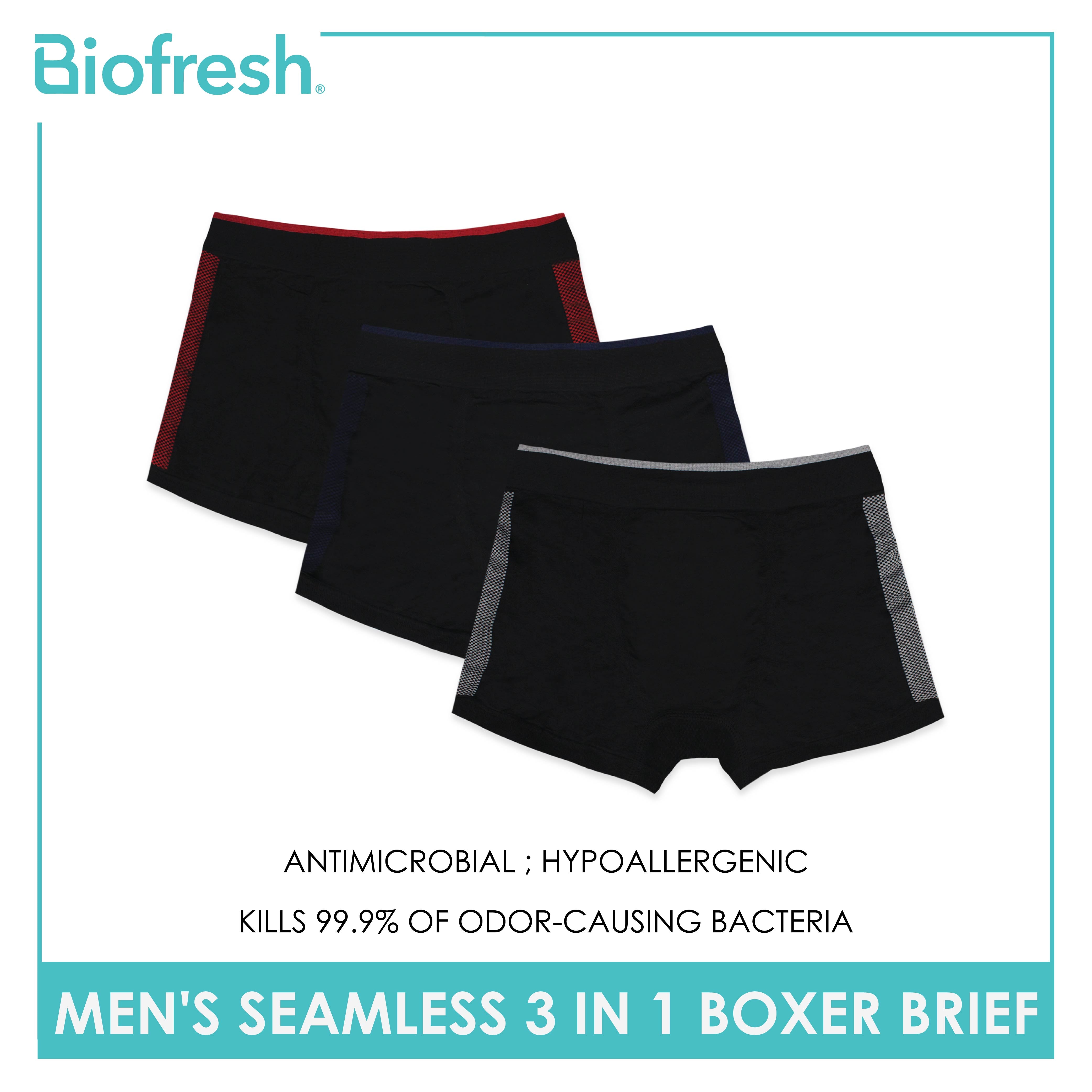 Men's Seamfree Boxer Briefs, Black