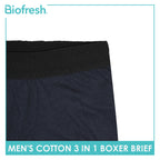Biofresh Men's Antimicrobial Cotton Boxer Brief 3 pieces in a pack UMBBG12