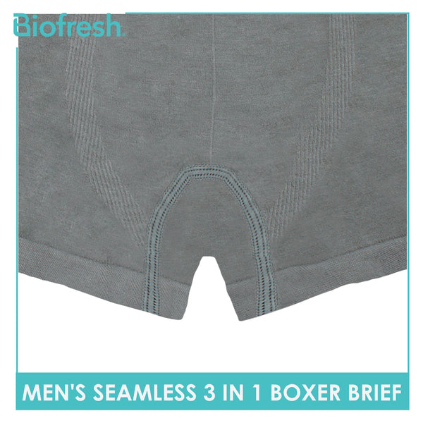 Biofresh Men's Antimicrobial Seamless Boxer Brief 3 pieces in a pack UMBBG23
