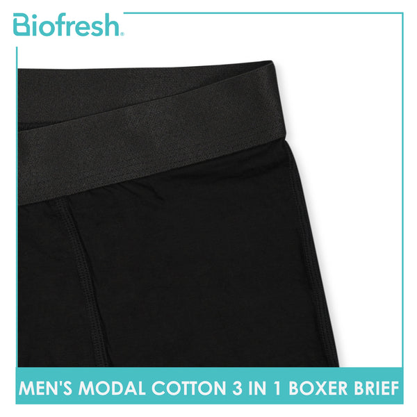 Biofresh Men's Antimicrobial Modal Cotton Boxer Brief 3 pieces in a pack UMBBG24